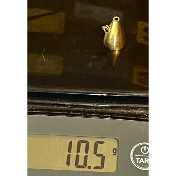 Vintage 10K Yellow Gold Filled Pendant Charm Cheerleader Mega Phone - Signed - Picture 8 of 8